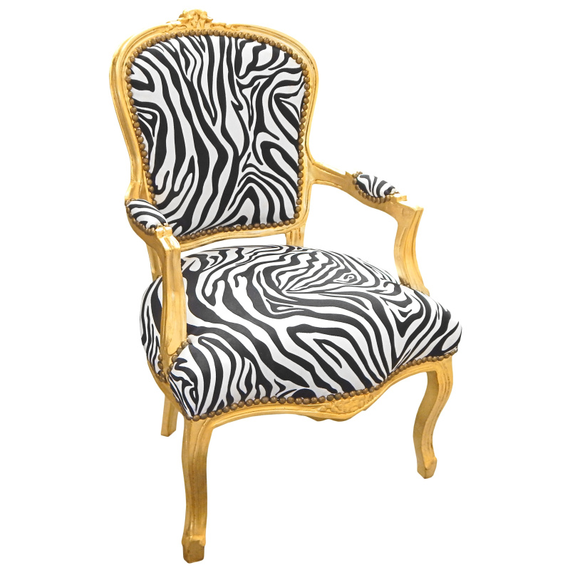 Barocker Sessel Aus Zebra Und Goldholz Im Louis Xv Stil