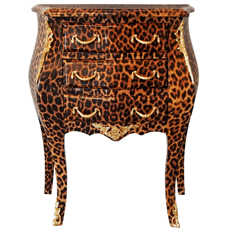 leopard print bedside table