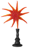 Grand starfish sun on wooden baluster