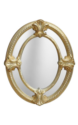 Specchio stile ovale Napoleon III parti chiuse