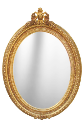 Grande specchio barocco stile ovale di Luigi XVI