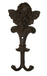 Coat rack, towel or cloth, "Angel" cast iron