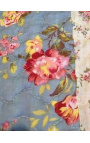 Copriletto Boutis "Rose blu e inglesi" 240 x 260