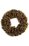 Pine cone wreath with glitter