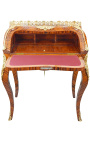 Bureau Scriban de style Louis XV avec marqueterie et bronzes