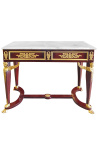 Console de milieu de style Empire avec bronzes et marbre blanc