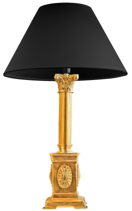Stolová lampa francúzskeho impéria zlatý bronz