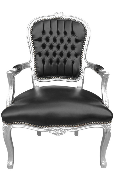 black and silver armchair