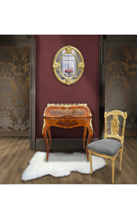 Birou Scriban stil Louis XV marqueterie si bronz