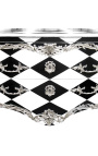 Îmbrăcăminte în stil Louis XV "Checkerboard" negru și alb