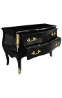 Barock Kleiderschrank mit Stil Louis XV schwarze und goldbronze