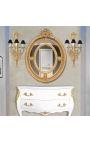 Vestidor barroco Louis XV bronces de estilo blanco y oro