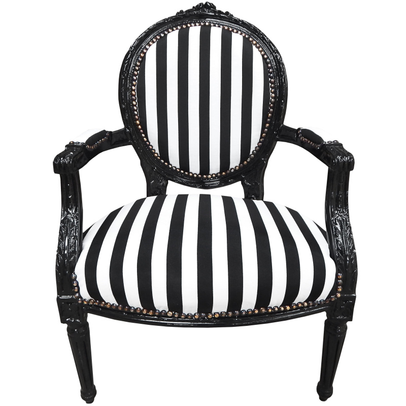 Chaplin Black Louis Arm Chair