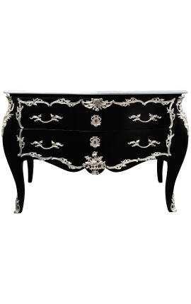 Gran barroco vestidor negro de estilo Louis XV con bronces de plata