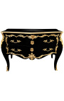 Gran vestidor barroco negro Louis XV estilo, bronces de oro