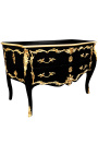 Gran vestidor barroco negro Louis XV estilo, bronces de oro