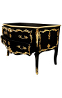 Gran vestidor barroco negro Louis XV estilo, bronces de oro