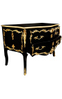 Gran vestidor barroco negro Louis XV estilo, bronces de oro