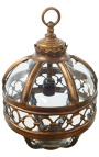 Okrúhly sálový lampáš patinovaný bronz 30 cm