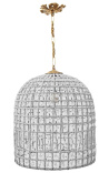 Chandelier harang alakú üvegmedencék és bronz 40 cm