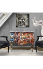 Barock Kleiderschrank mit Stil Louis XV Comics Print mit 2 Schubladen