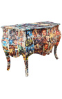 Barock Kleiderschrank mit Stil Louis XV Comics Print mit 2 Schubladen