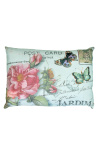 Coussin "carte postale" vert rectangulaire 40 x 25