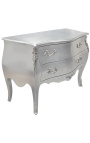 Barock Kleiderschrank mit Stil Louis XV silber bronzen