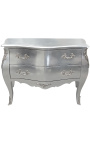 Barock Kleiderschrank mit Stil Louis XV silber bronzen