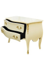 Comò barocco Louis XV stile bronzo beige e oro