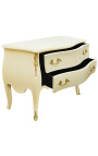 Barok kommode i Louis XV stil beige og guld bronze