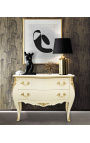 Barock Kleiderschrank Louis XV stil beige und gold bronzes