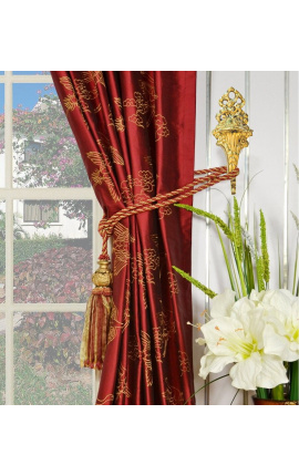 Paar bronzen curtainhouder &quot;Urn en ribbons&quot;