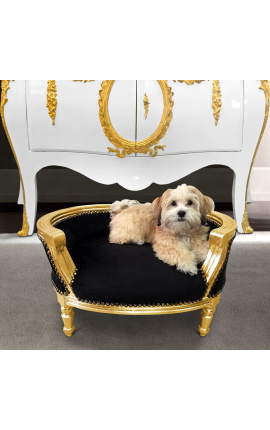 black velvet dog bed