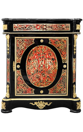 Buffet con marquetería Estilo Boulle Napoleón III mármol negro