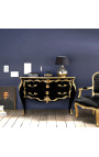 Große barocke Dresser schwarz Louis XV stil, goldbronze