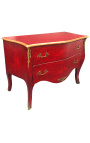 Gran vestidor barroco rojo elm Louis XV estilo, bronces de oro