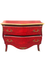 Gran vestidor barroco rojo elm Louis XV estilo, bronces de oro