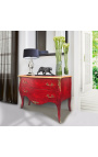 Gran vestidor barroco rojo elm Louis XV estilo, bronces de oro