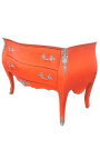 Barok stil Louis XV orange og hvid top med 2 skuffer