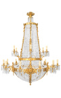 Very large Napoleon III style chandelier with 18 sconces