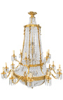 Very large Napoleon III style chandelier with 18 sconces