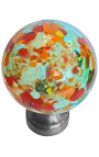 blown glass ball for banister multicolor blue style Murano