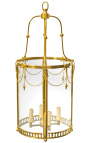 Lantern mare de hol din bronz aurit stil Ludovic al XVI-lea