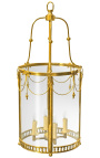 Lantern mare de hol din bronz aurit stil Ludovic al XVI-lea