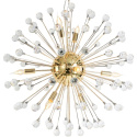 "Orion" chandelier in gold colored stainless steel and acrylic glass