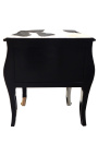 Nightstand (Bedside) real cow leather with 2 drawers and gold bronzes