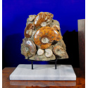 Large block of ammonites on white marble support (Bloc 1)