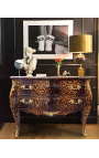 Comoda baroc de stil leopard Ludovic al XV-lea cu 2 sertare si bronz auriu