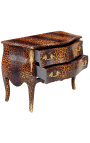 Barock Kleiderschrank mit Stil Leoparden Louis XV mit 2 schubladen und gold bronze